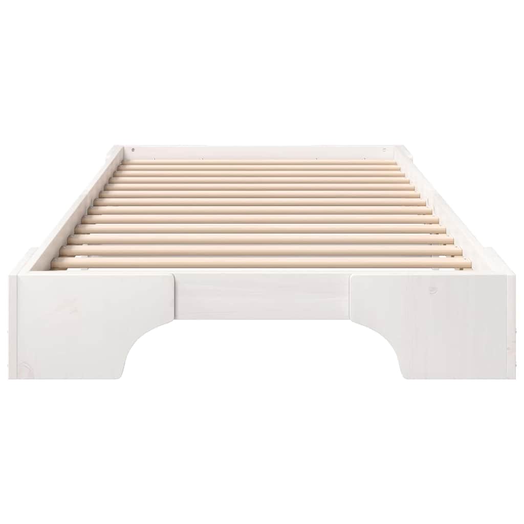 Bedframe Wit 80 x 210 cm Massief grenenhout is nu te koop bij PeponiXL, paradijselijk wonen!