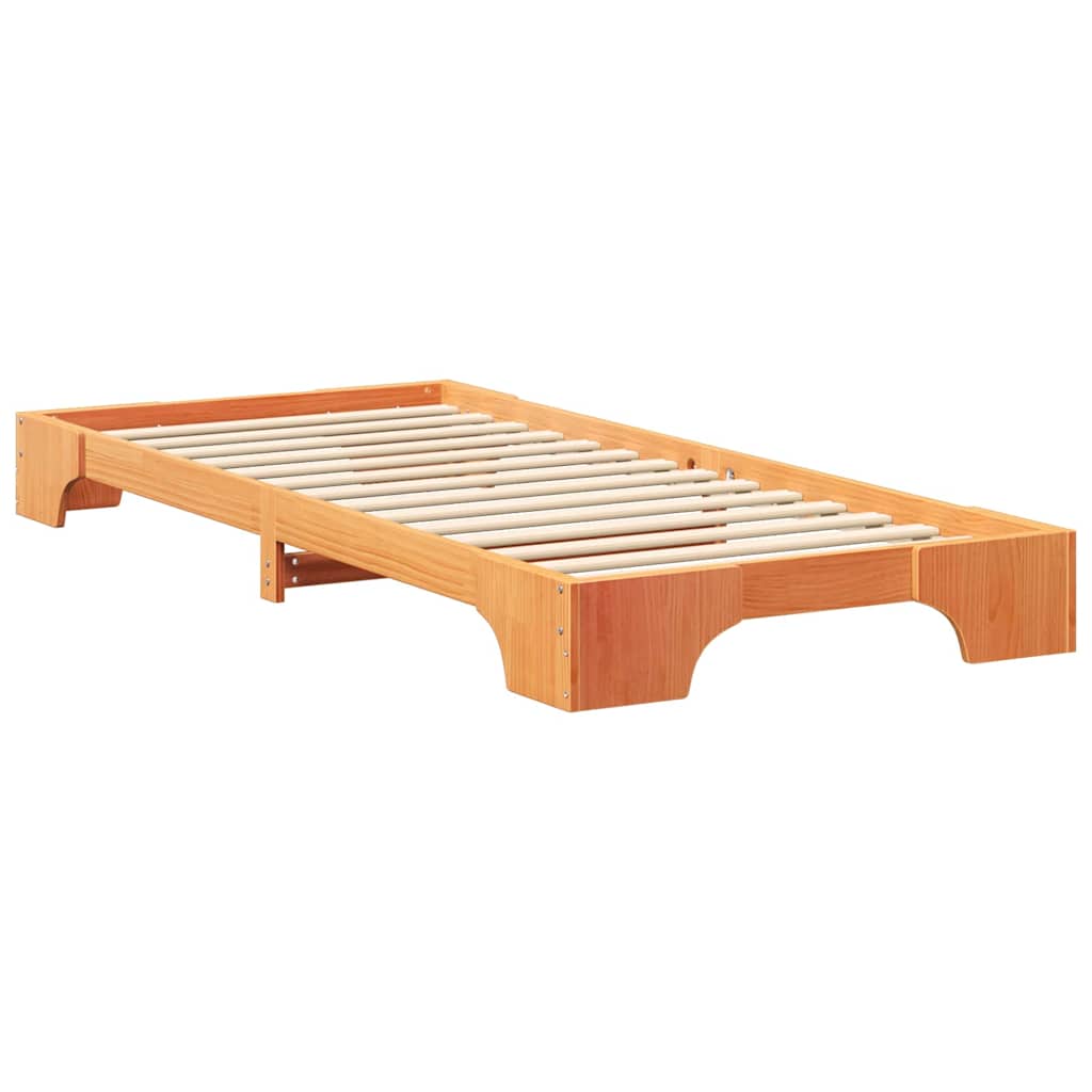 Bedframe Bruin 80 x 210 cm Massief grenenhout is nu te koop bij PeponiXL, paradijselijk wonen!