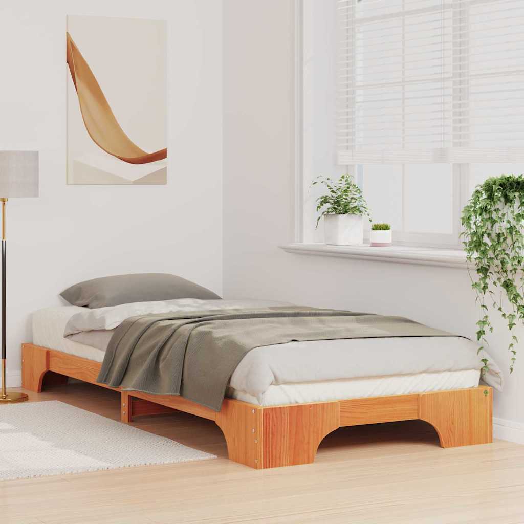 Bedframe Bruin 100 x 210 cm Massief grenenhout is nu te koop bij PeponiXL, paradijselijk wonen!