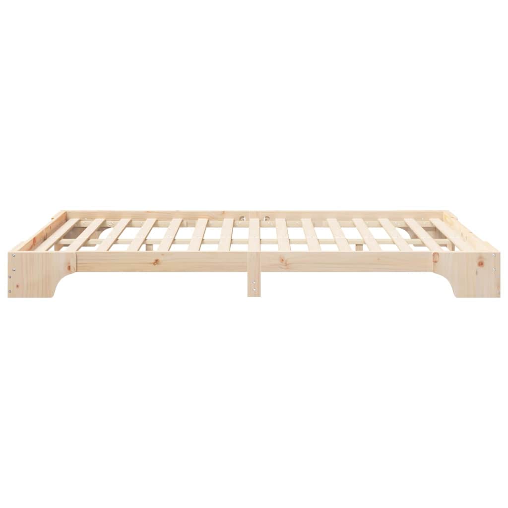 Bedframe Bruin 140 x 210 cm Massief grenenhout is nu te koop bij PeponiXL, paradijselijk wonen!