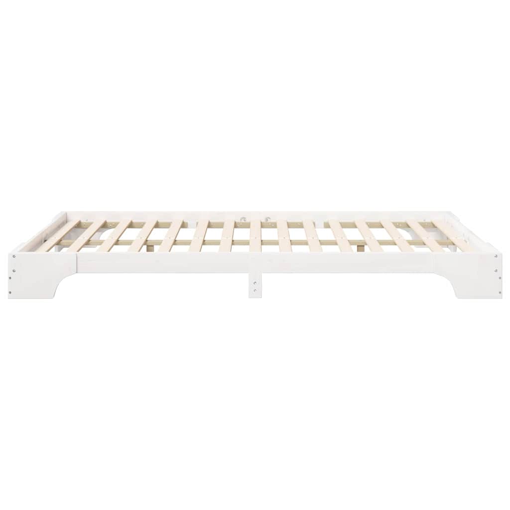 Bedframe Wit 140 x 210 cm Massief grenenhout is nu te koop bij PeponiXL, paradijselijk wonen!