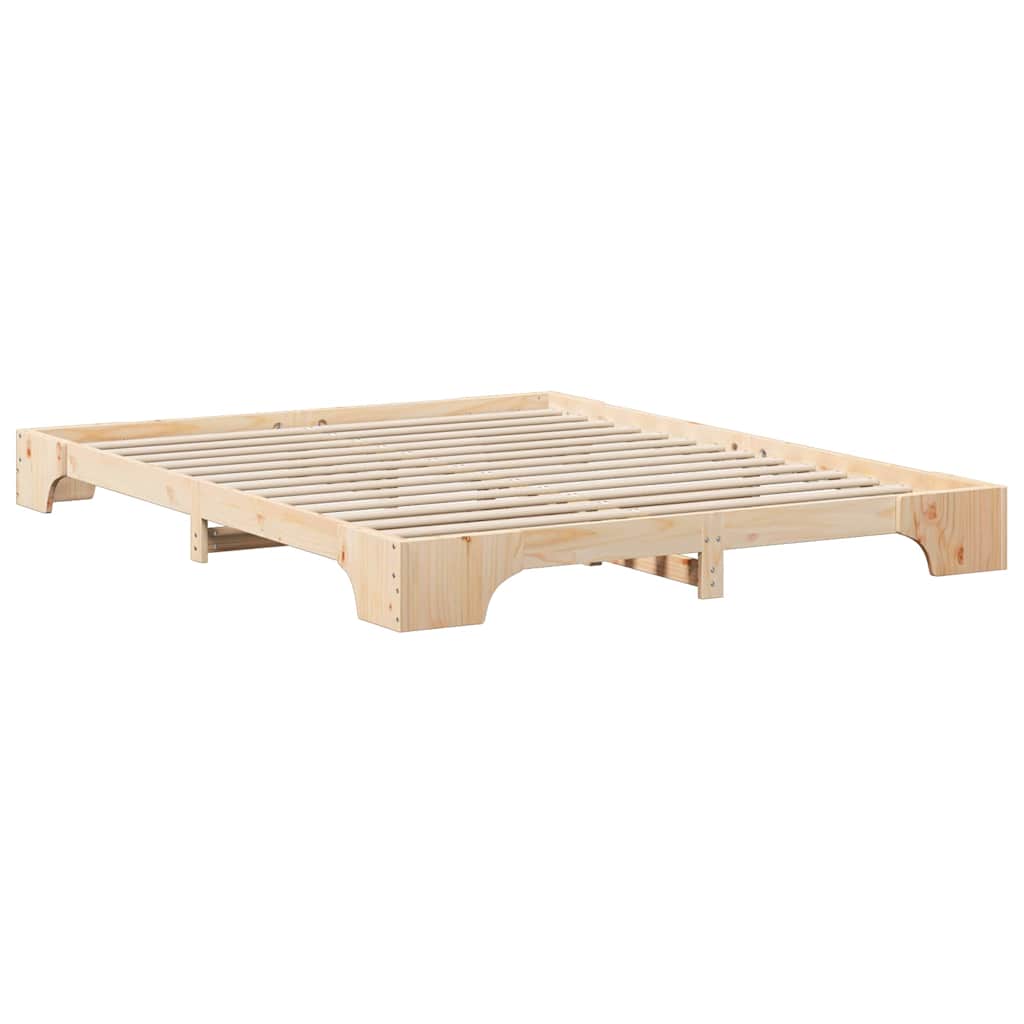 Bedframe Bruin 160 x 210 cm Massief grenenhout is nu te koop bij PeponiXL, paradijselijk wonen!