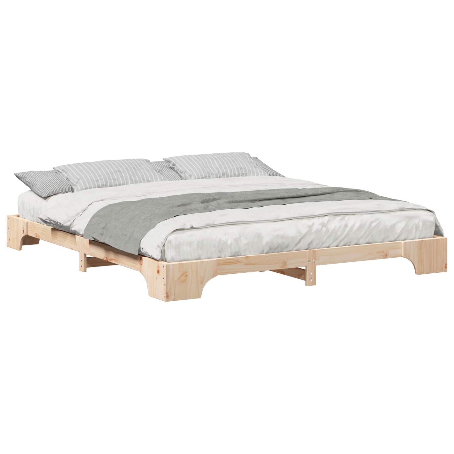 Bedframe Bruin 180 x 210 cm Massief grenenhout is nu te koop bij PeponiXL, paradijselijk wonen!