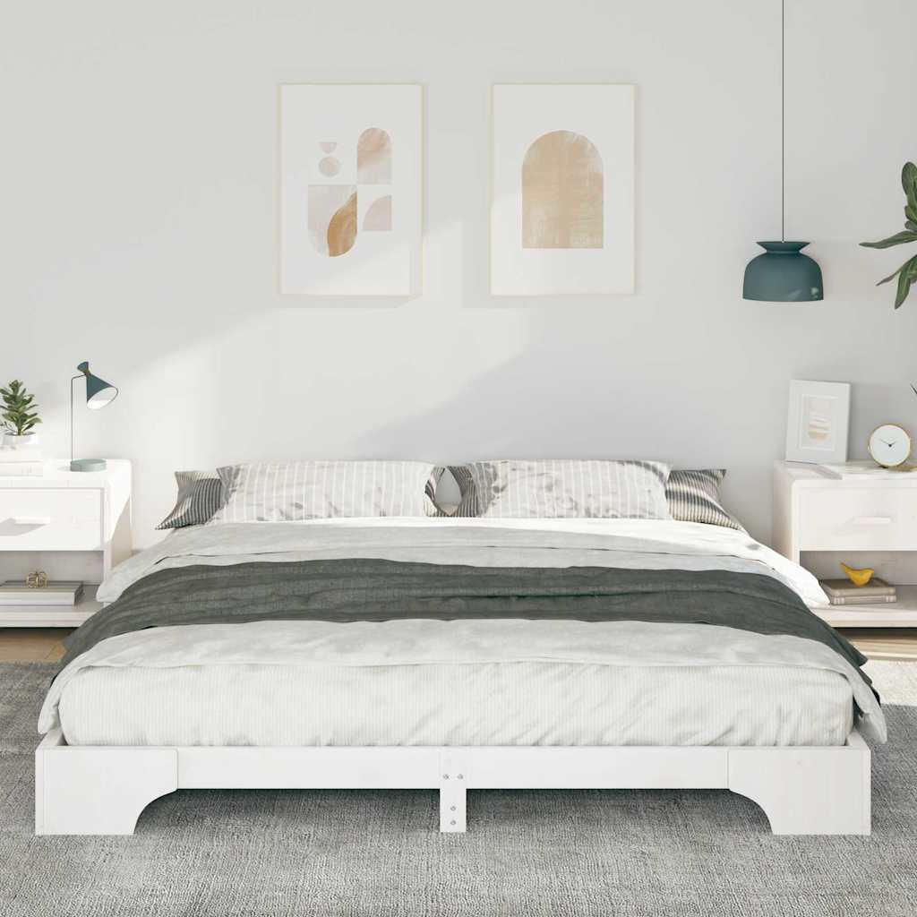 Bedframe Wit 180 x 210 cm Massief grenenhout is nu te koop bij PeponiXL, paradijselijk wonen!