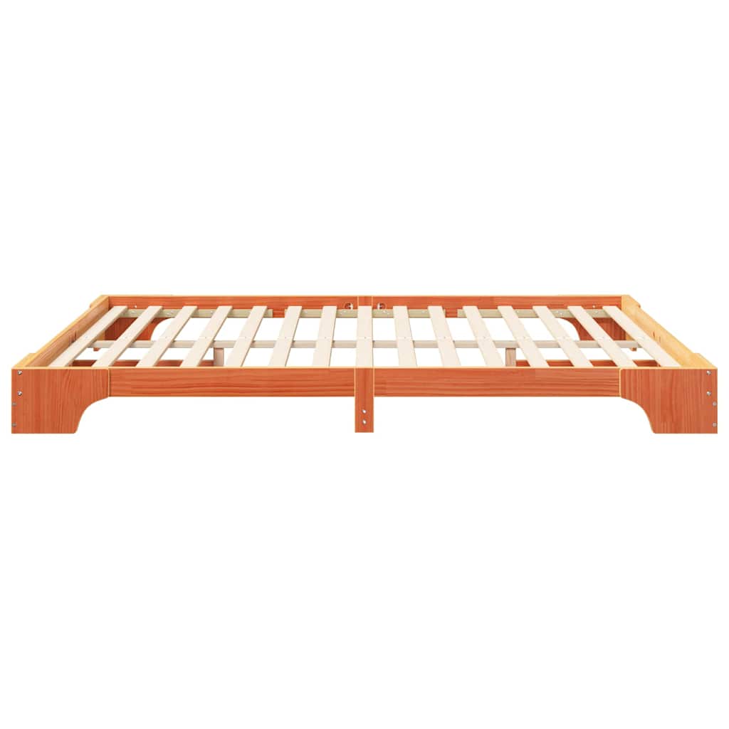 Bedframe Bruin 180 x 210 cm Massief grenenhout is nu te koop bij PeponiXL, paradijselijk wonen!