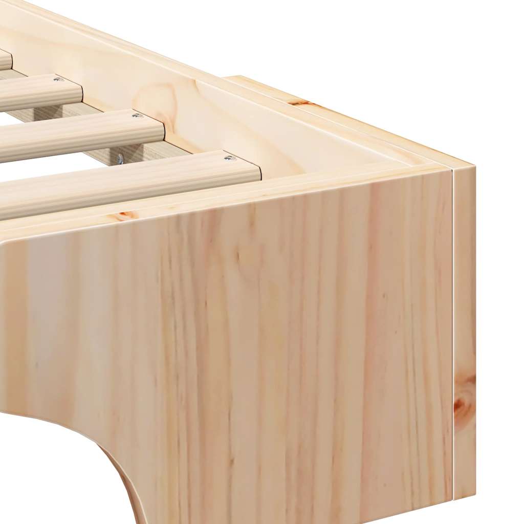 Bedframe Bruin 90 x 220 cm Massief grenenhout is nu te koop bij PeponiXL, paradijselijk wonen!