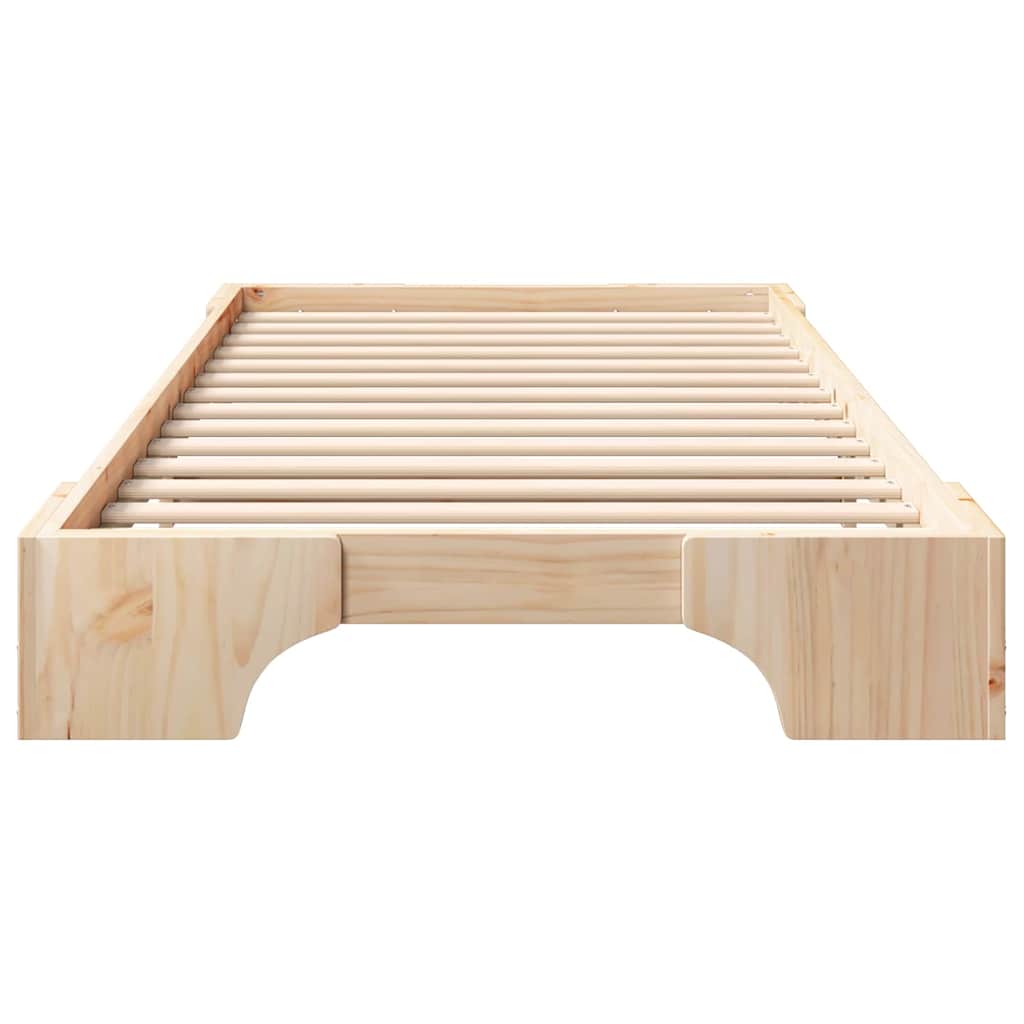 Bedframe Bruin 90 x 220 cm Massief grenenhout is nu te koop bij PeponiXL, paradijselijk wonen!