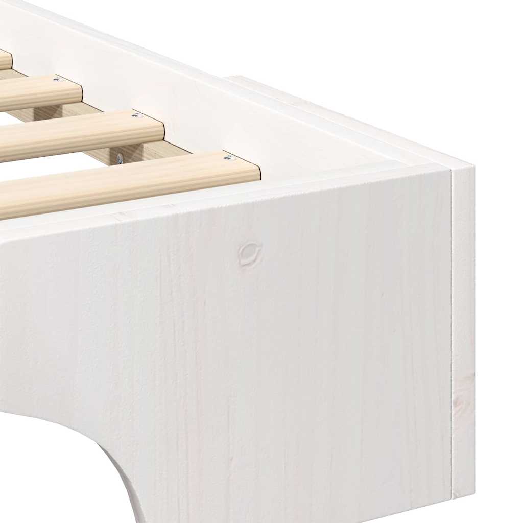 Bedframe Wit 90 x 220 cm Massief grenenhout is nu te koop bij PeponiXL, paradijselijk wonen!