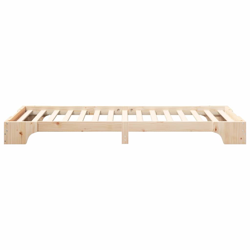 Bedframe Bruin 100 x 220 cm Massief grenenhout is nu te koop bij PeponiXL, paradijselijk wonen!