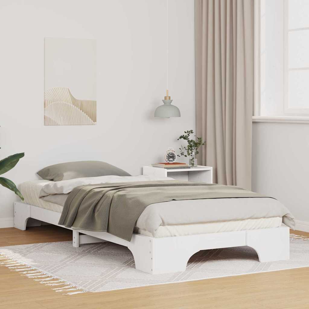 Bedframe Wit 100 x 220 cm Massief grenenhout is nu te koop bij PeponiXL, paradijselijk wonen!