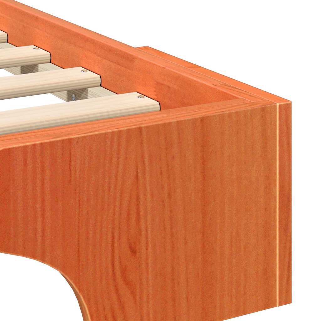 Bedframe Bruin 100 x 220 cm Massief grenenhout is nu te koop bij PeponiXL, paradijselijk wonen!