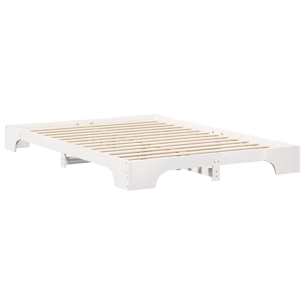 Bedframe Wit 140 x 220 cm Massief grenenhout is nu te koop bij PeponiXL, paradijselijk wonen!