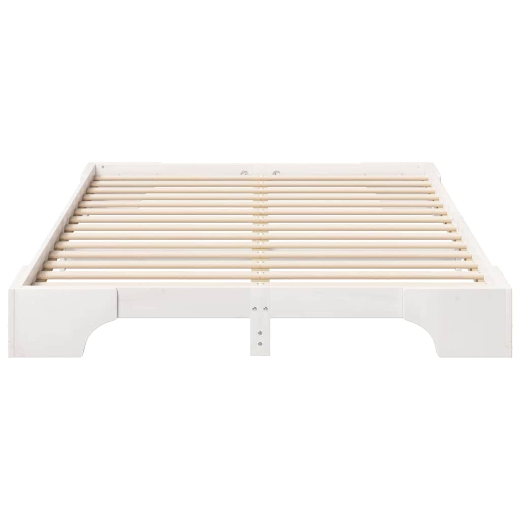 Bedframe Wit 140 x 220 cm Massief grenenhout is nu te koop bij PeponiXL, paradijselijk wonen!
