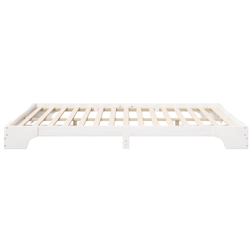 Bedframe Wit 160 x 220 cm Massief grenenhout is nu te koop bij PeponiXL, paradijselijk wonen!