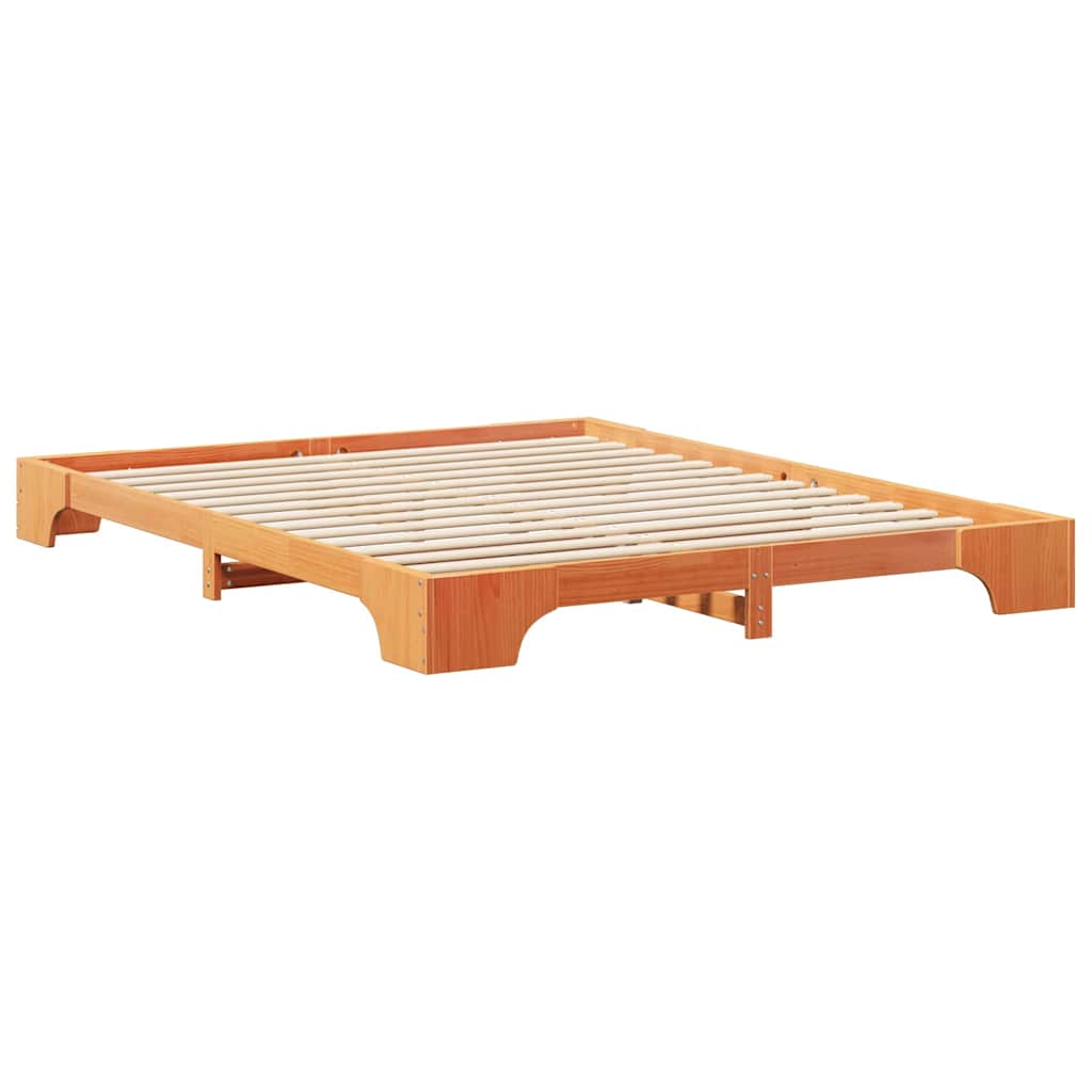 Bedframe Bruin 160 x 220 cm Massief grenenhout is nu te koop bij PeponiXL, paradijselijk wonen!