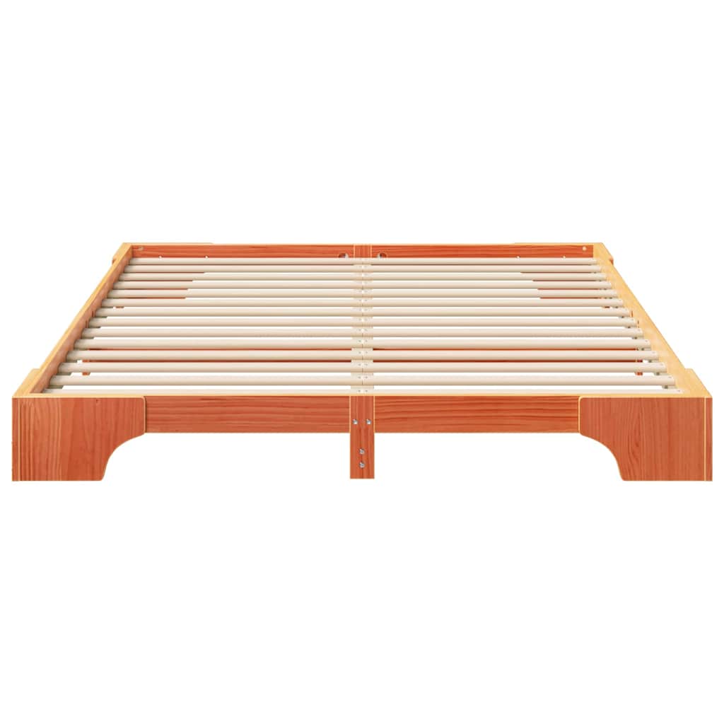 Bedframe Bruin 160 x 220 cm Massief grenenhout is nu te koop bij PeponiXL, paradijselijk wonen!