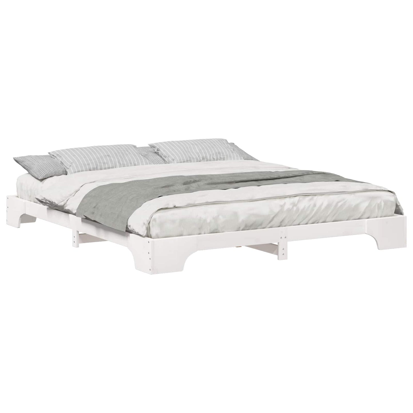 Bedframe Wit 180 x 220 cm Massief grenenhout is nu te koop bij PeponiXL, paradijselijk wonen!