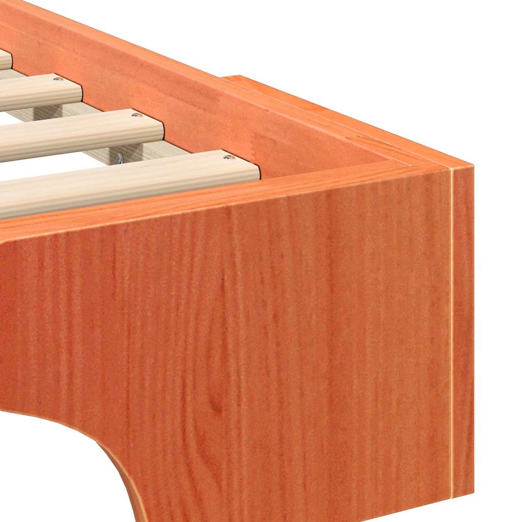 Bedframe Bruin 180 x 220 cm Massief grenenhout is nu te koop bij PeponiXL, paradijselijk wonen!