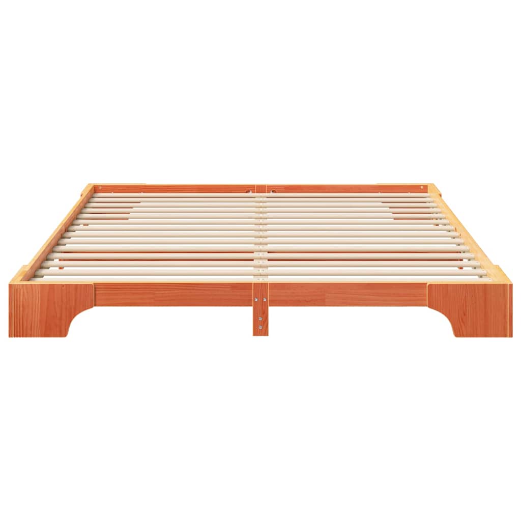 Bedframe Bruin 180 x 220 cm Massief grenenhout is nu te koop bij PeponiXL, paradijselijk wonen!