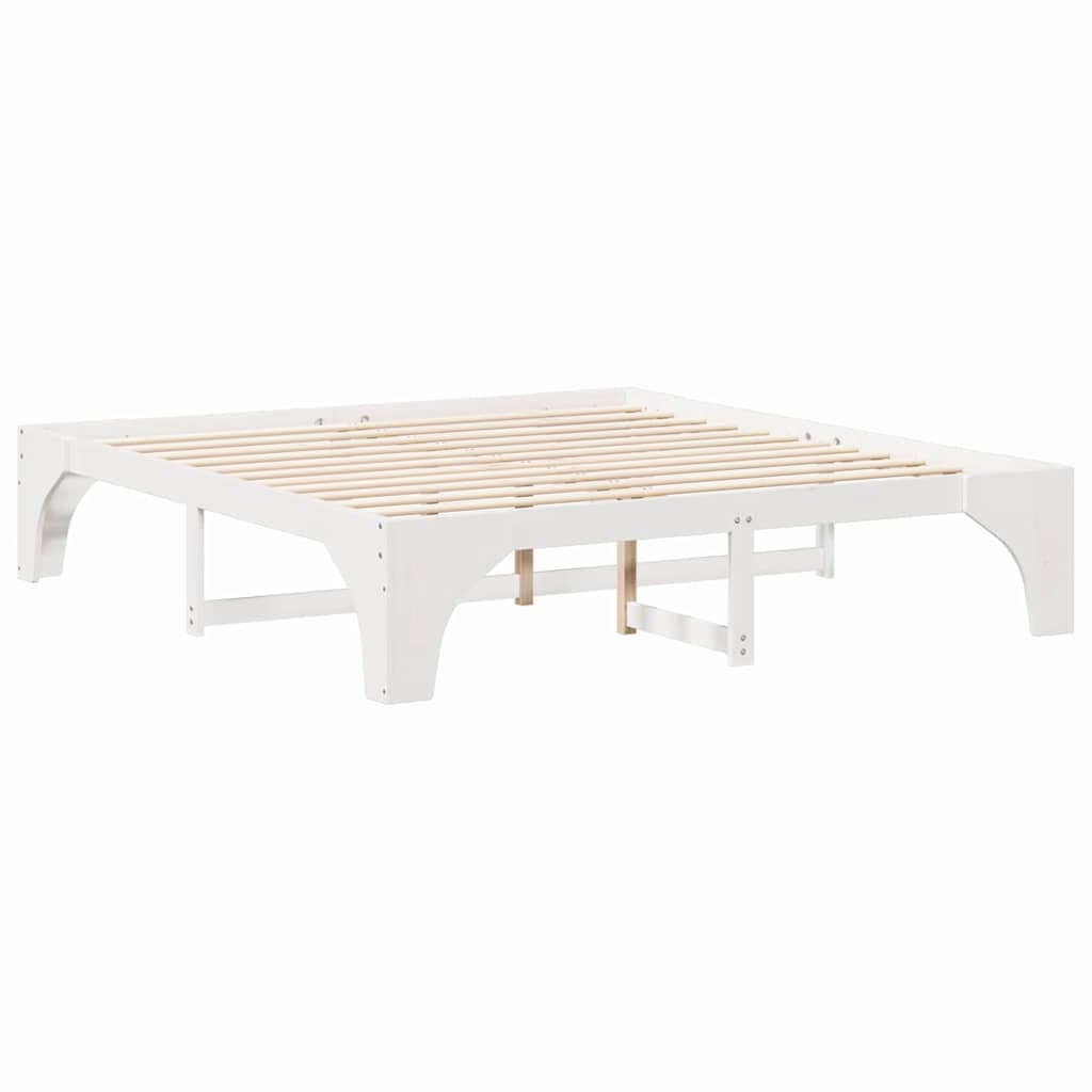 Bedframe Wit 200 x 200 cm Massief grenenhout is nu te koop bij PeponiXL, paradijselijk wonen!