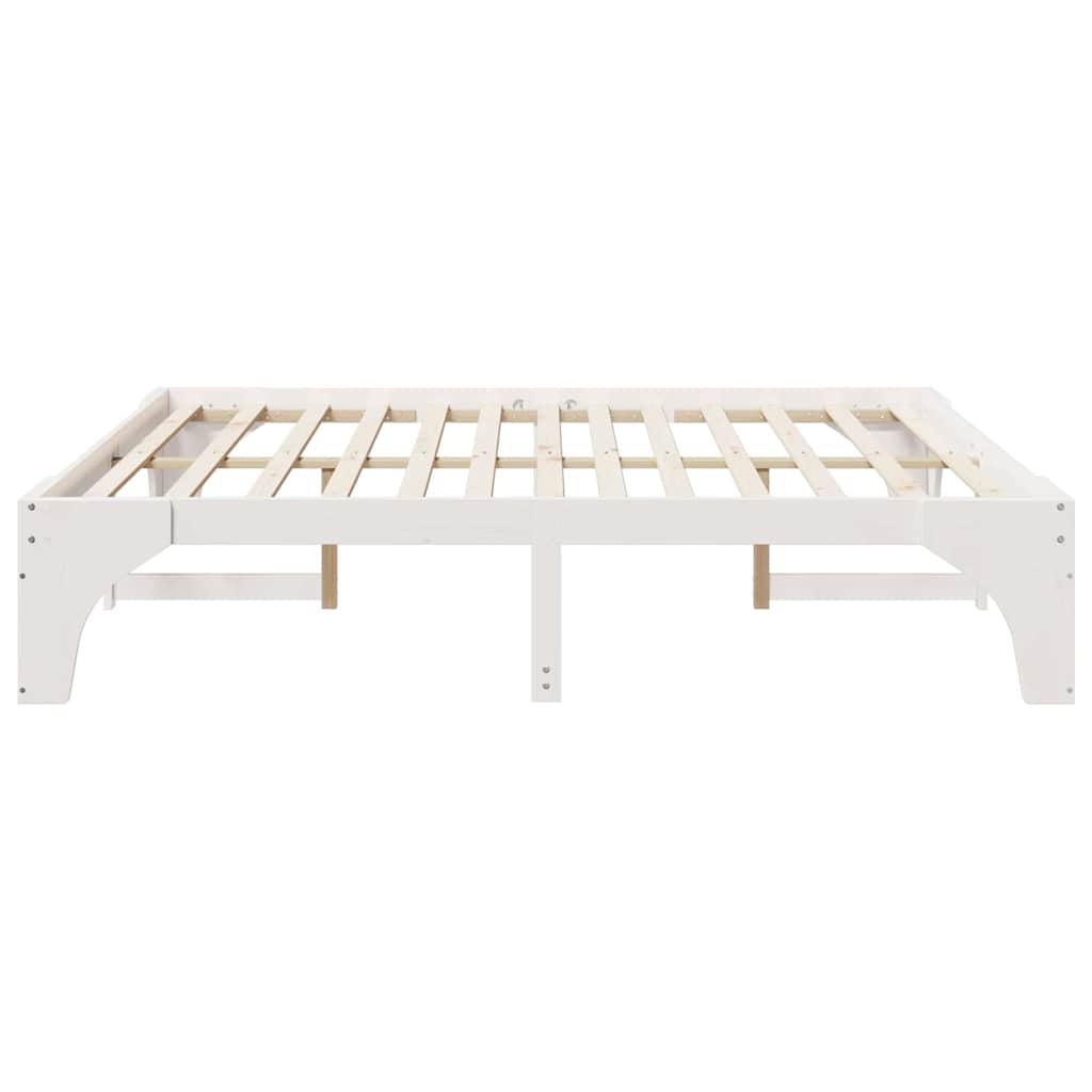 Bedframe Wit 200 x 200 cm Massief grenenhout is nu te koop bij PeponiXL, paradijselijk wonen!