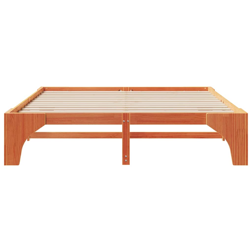 Bedframe Bruin 200 x 200 cm Massief grenenhout is nu te koop bij PeponiXL, paradijselijk wonen!