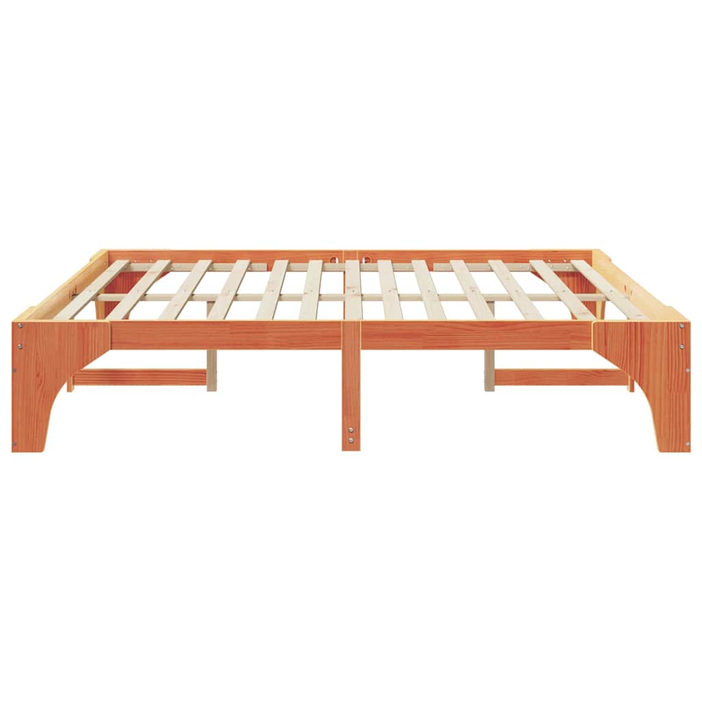 Bedframe Bruin 200 x 200 cm Massief grenenhout is nu te koop bij PeponiXL, paradijselijk wonen!