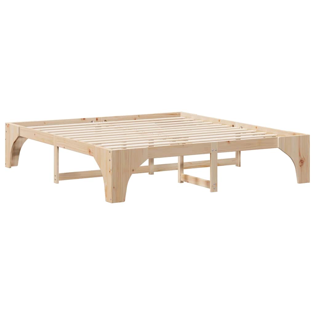 Bedframe Bruin 180 x 200 cm Massief grenenhout is nu te koop bij PeponiXL, paradijselijk wonen!