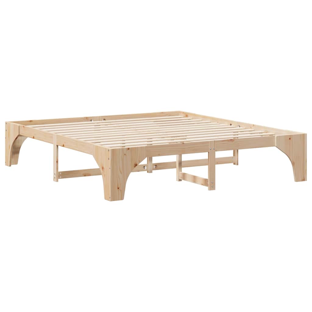 Bedframe Bruin 180 x 200 cm Massief grenenhout is nu te koop bij PeponiXL, paradijselijk wonen!