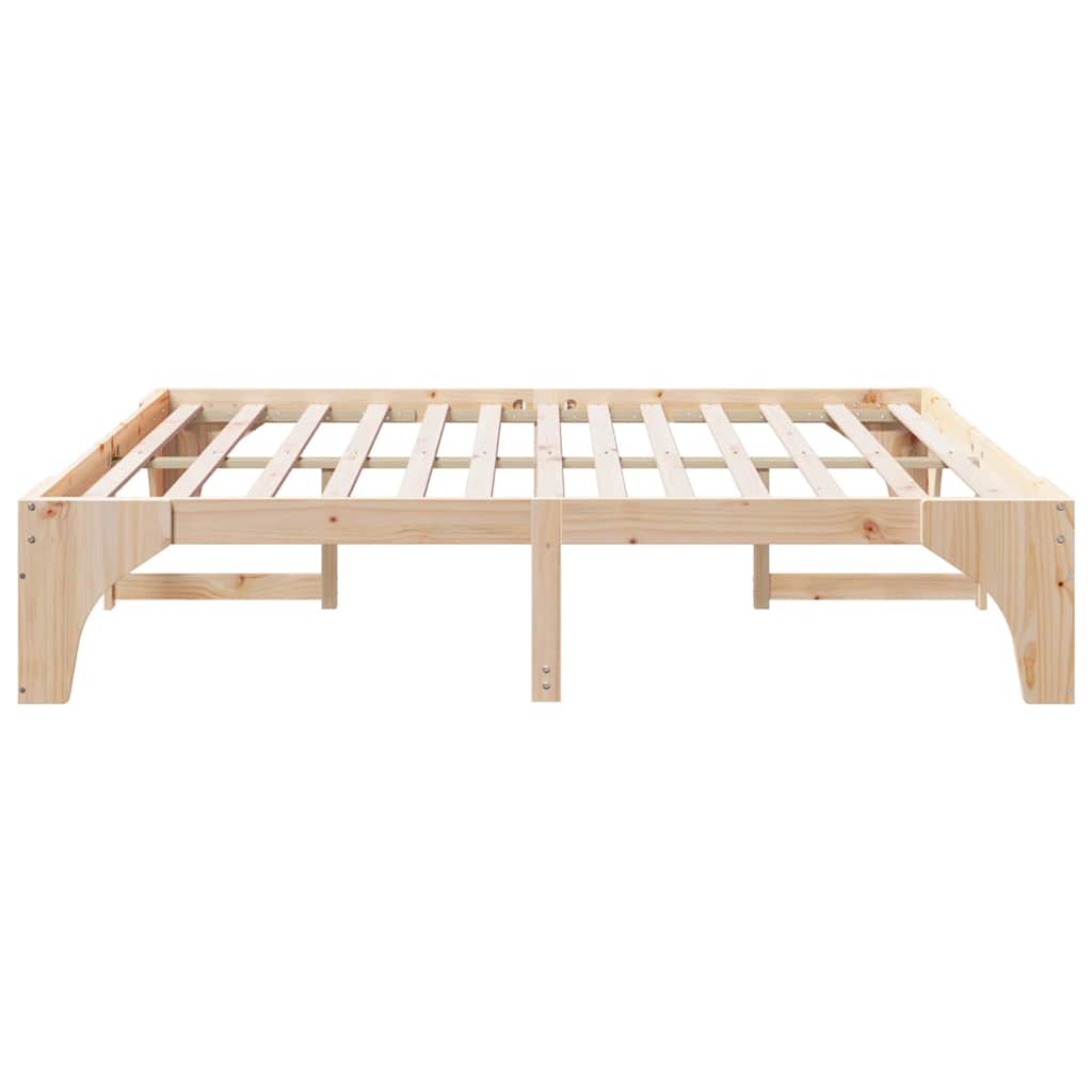 Bedframe Bruin 180 x 200 cm Massief grenenhout is nu te koop bij PeponiXL, paradijselijk wonen!