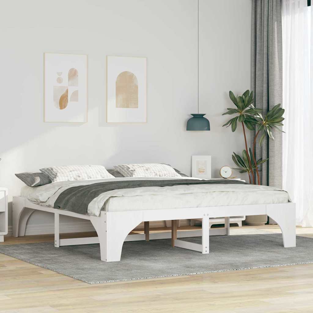 Bedframe Wit 180 x 200 cm Massief grenenhout is nu te koop bij PeponiXL, paradijselijk wonen!