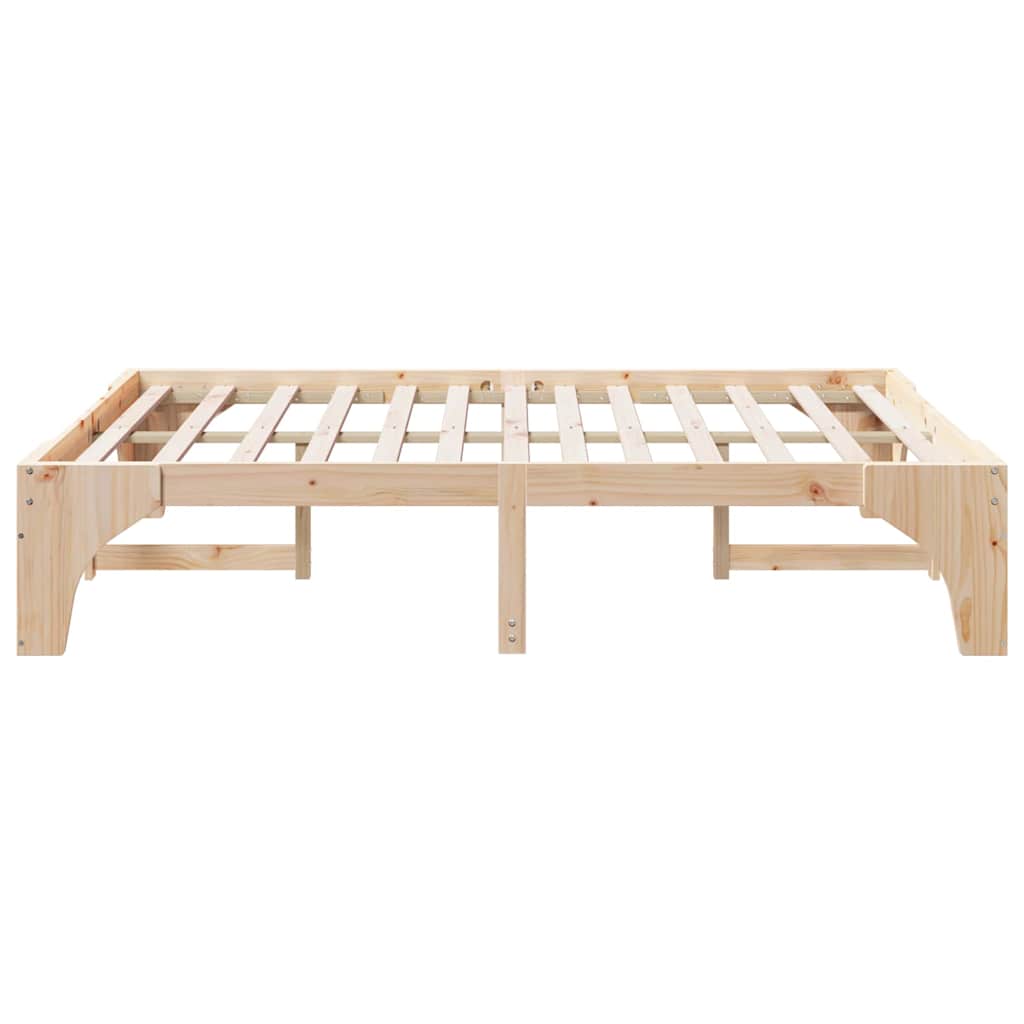 Bedframe Bruin 160 x 200 cm Massief grenenhout is nu te koop bij PeponiXL, paradijselijk wonen!