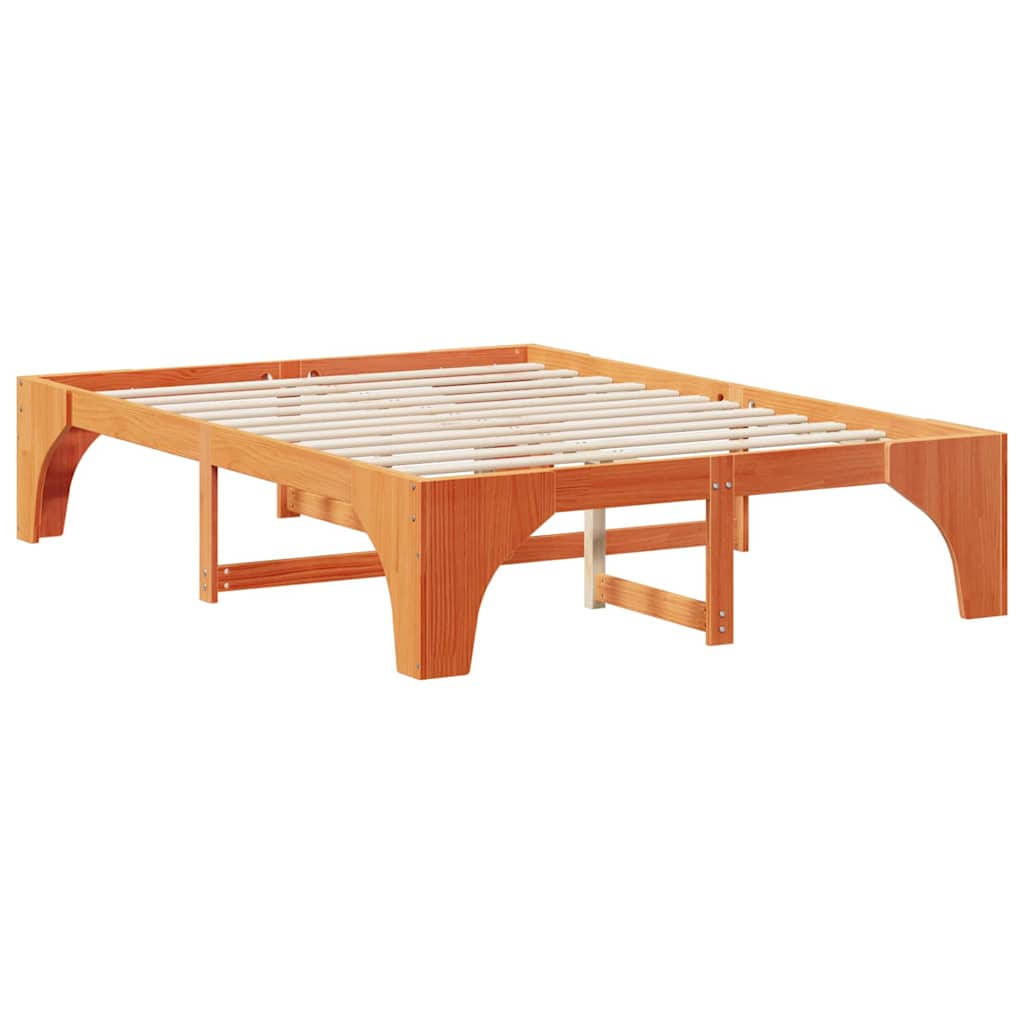 Bedframe Bruin 160 x 200 cm Massief grenenhout is nu te koop bij PeponiXL, paradijselijk wonen!