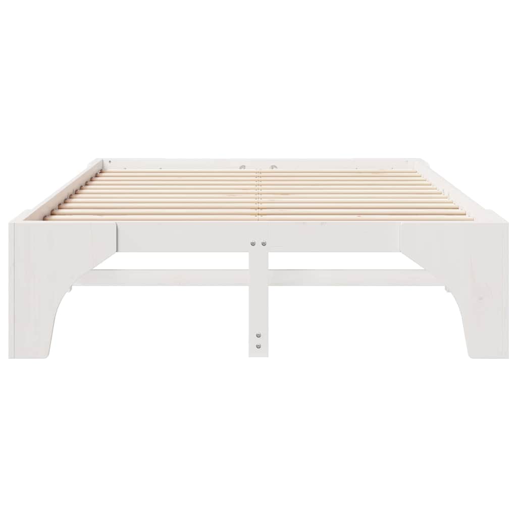 Bedframe Wit 140 x 200 cm Massief grenenhout is nu te koop bij PeponiXL, paradijselijk wonen!