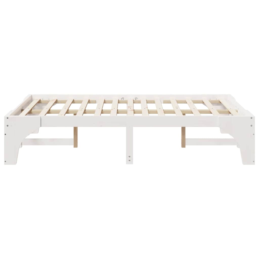 Bedframe Wit 140 x 190 cm Massief grenenhout is nu te koop bij PeponiXL, paradijselijk wonen!