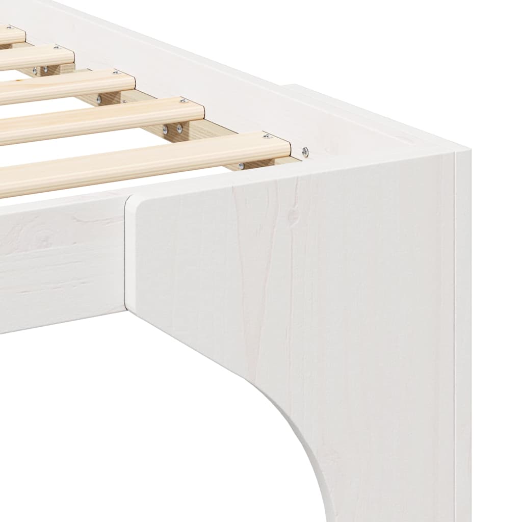 Bedframe Wit 135 x 190 cm Massief grenenhout is nu te koop bij PeponiXL, paradijselijk wonen!