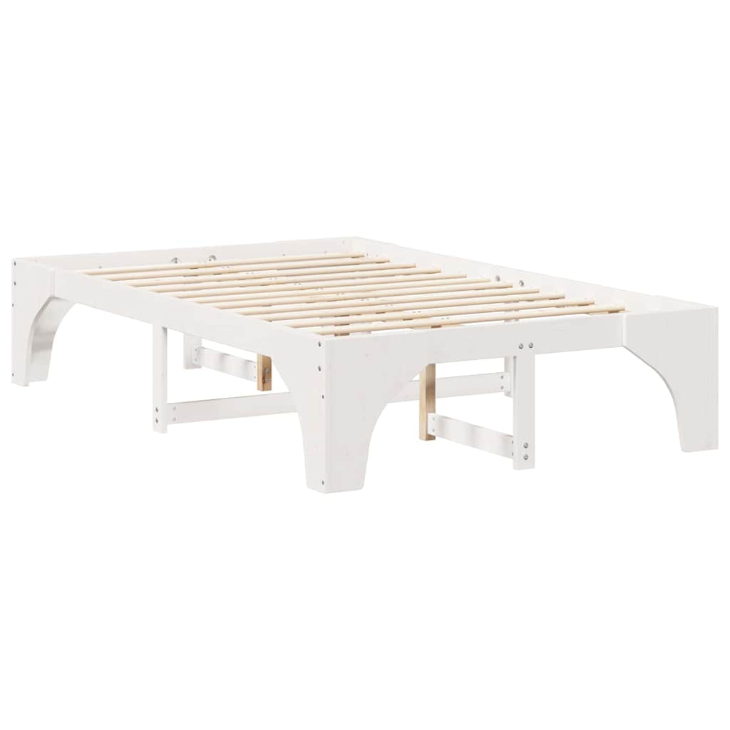 Bedframe Wit 135 x 190 cm Massief grenenhout is nu te koop bij PeponiXL, paradijselijk wonen!
