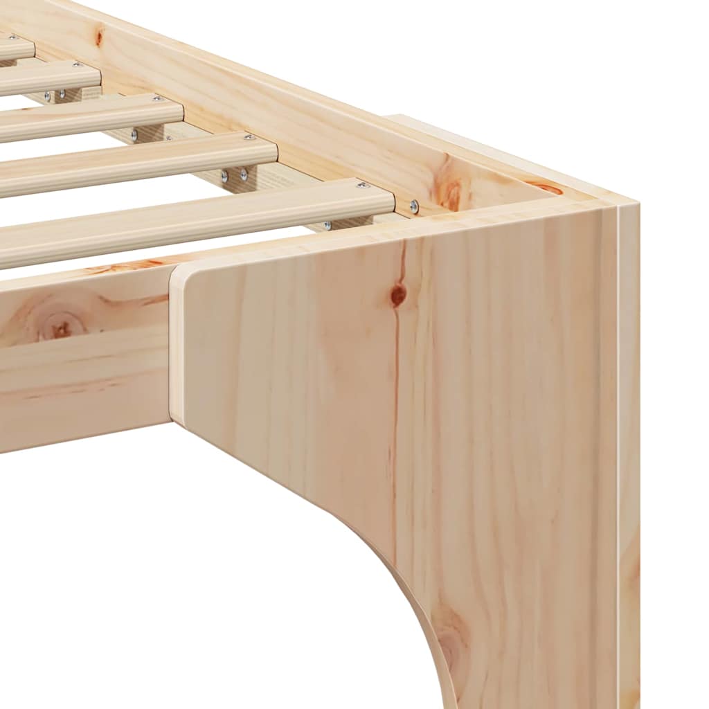 Bedframe Bruin 120 x 190 cm Massief grenenhout is nu te koop bij PeponiXL, paradijselijk wonen!
