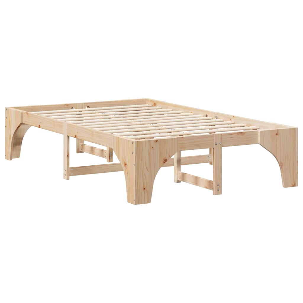 Bedframe Bruin 120 x 190 cm Massief grenenhout is nu te koop bij PeponiXL, paradijselijk wonen!