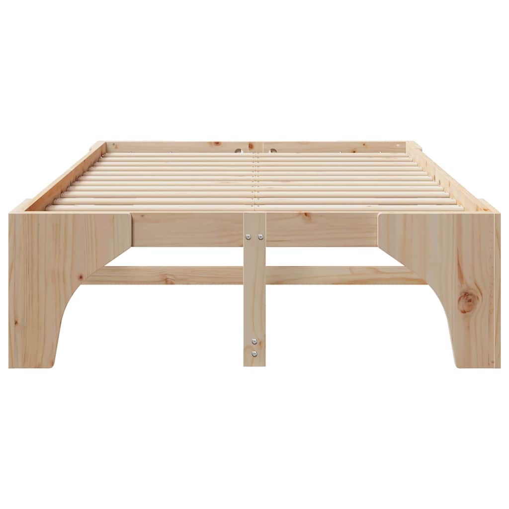 Bedframe Bruin 120 x 190 cm Massief grenenhout is nu te koop bij PeponiXL, paradijselijk wonen!