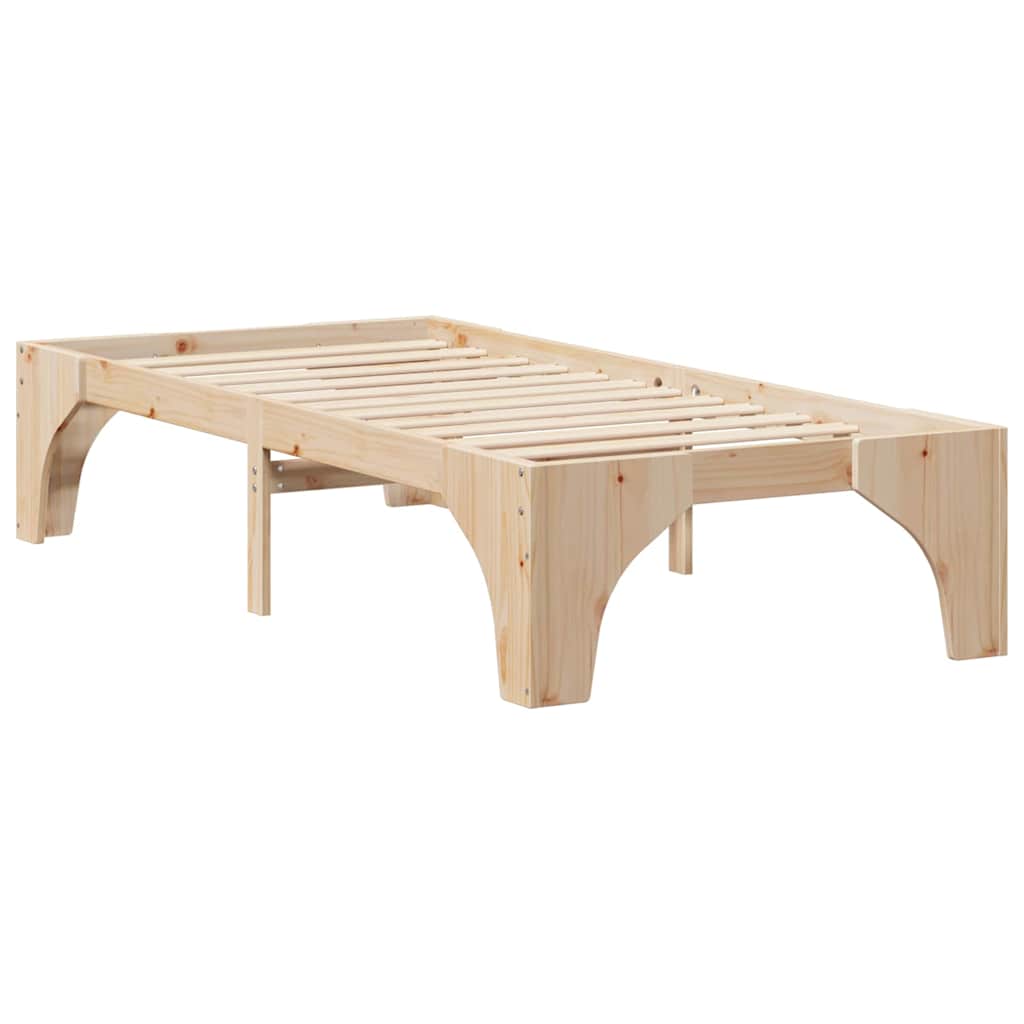Bedframe Bruin 90 x 200 cm Massief grenenhout is nu te koop bij PeponiXL, paradijselijk wonen!