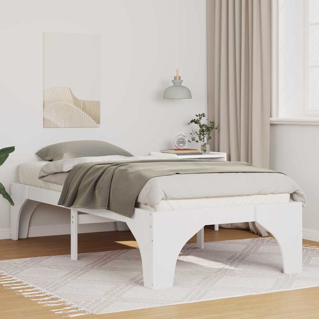 Bedframe Wit 80 x 200 cm Massief grenenhout is nu te koop bij PeponiXL, paradijselijk wonen!