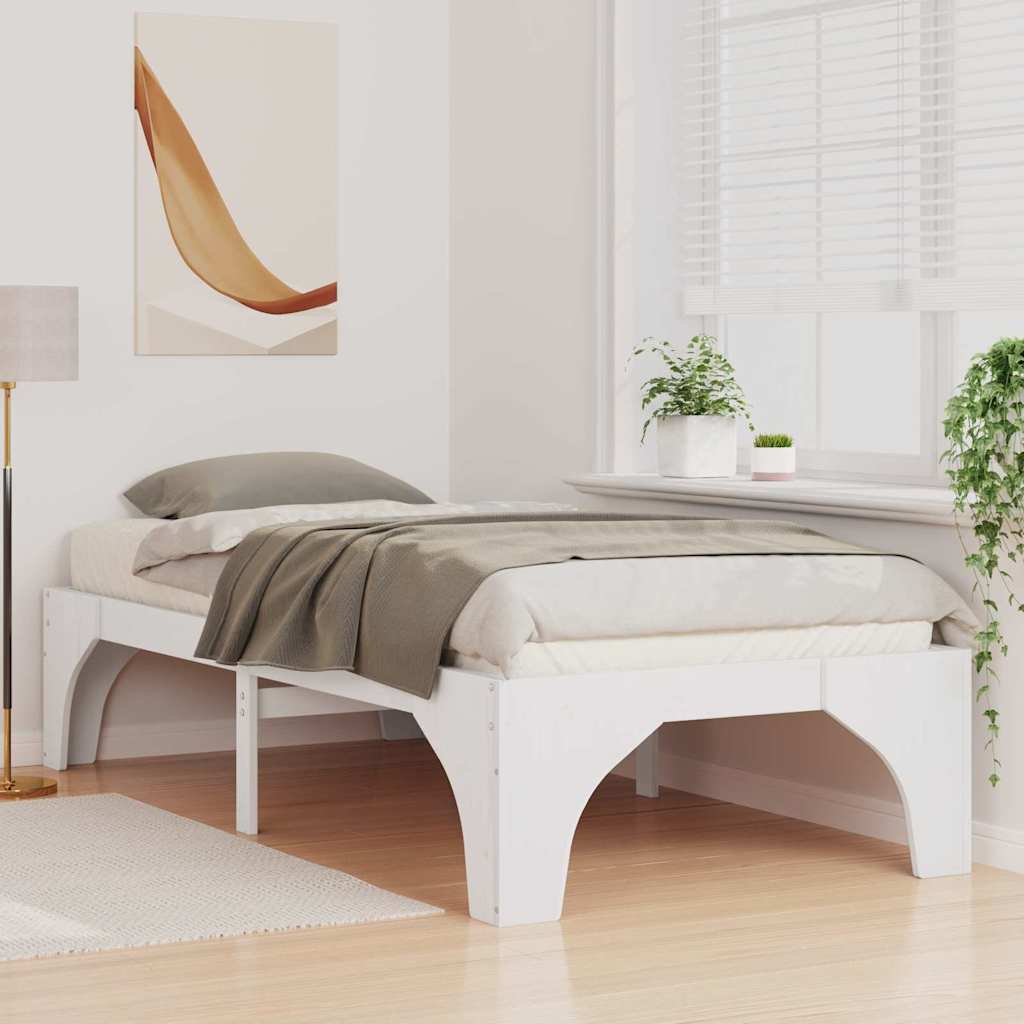 Bedframe Wit 80 x 200 cm Massief grenenhout is nu te koop bij PeponiXL, paradijselijk wonen!