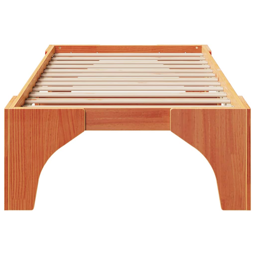 Bedframe Bruin 80 x 200 cm Massief grenenhout is nu te koop bij PeponiXL, paradijselijk wonen!