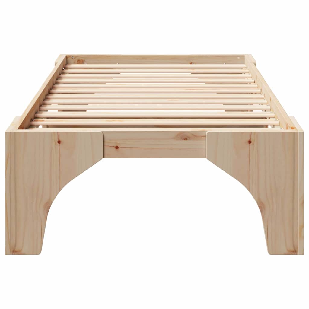 Bedframe Bruin 75 x 190 cm Massief grenenhout is nu te koop bij PeponiXL, paradijselijk wonen!