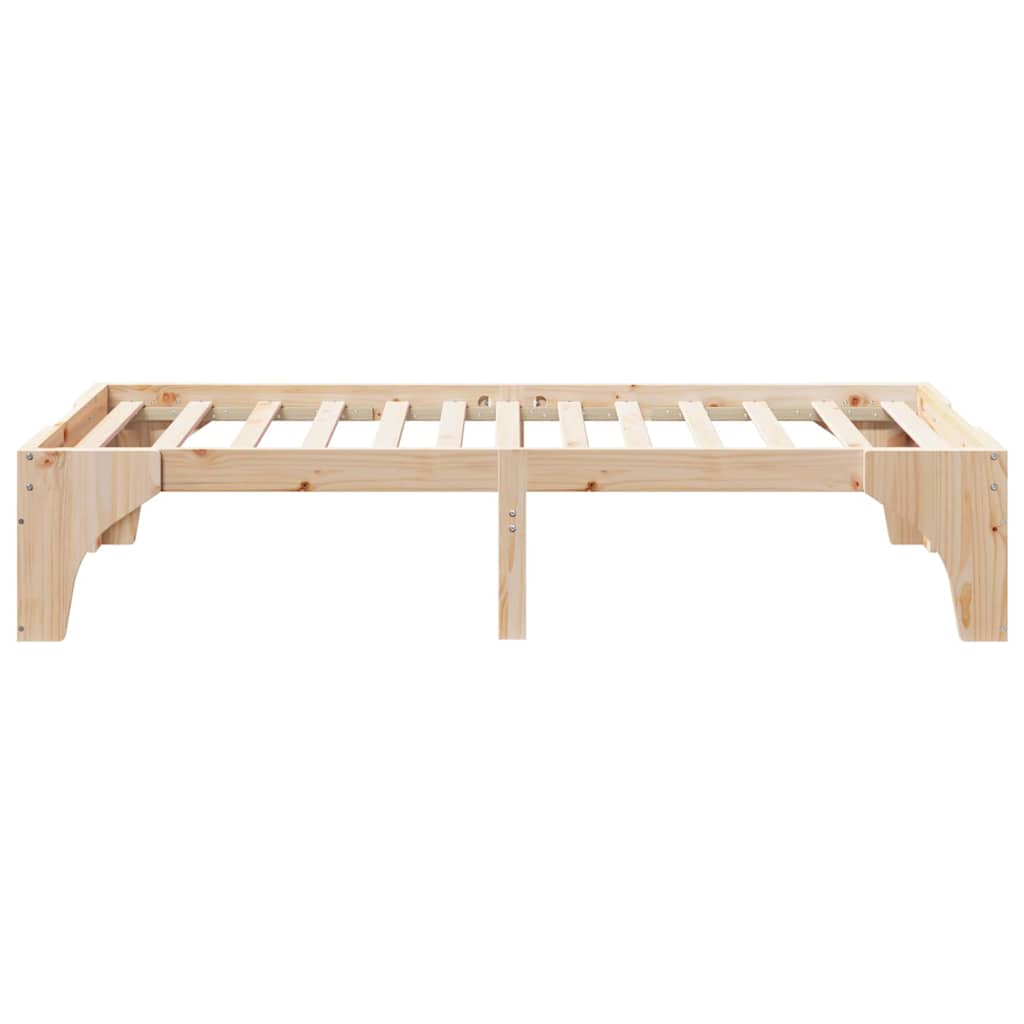 Bedframe Bruin 75 x 190 cm Massief grenenhout is nu te koop bij PeponiXL, paradijselijk wonen!