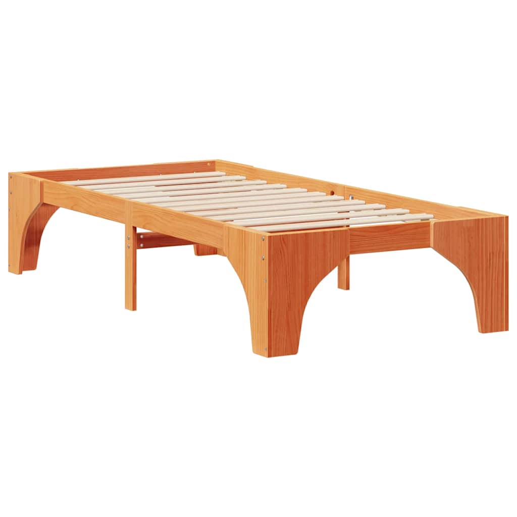 Bedframe Bruin 75 x 190 cm Massief grenenhout is nu te koop bij PeponiXL, paradijselijk wonen!