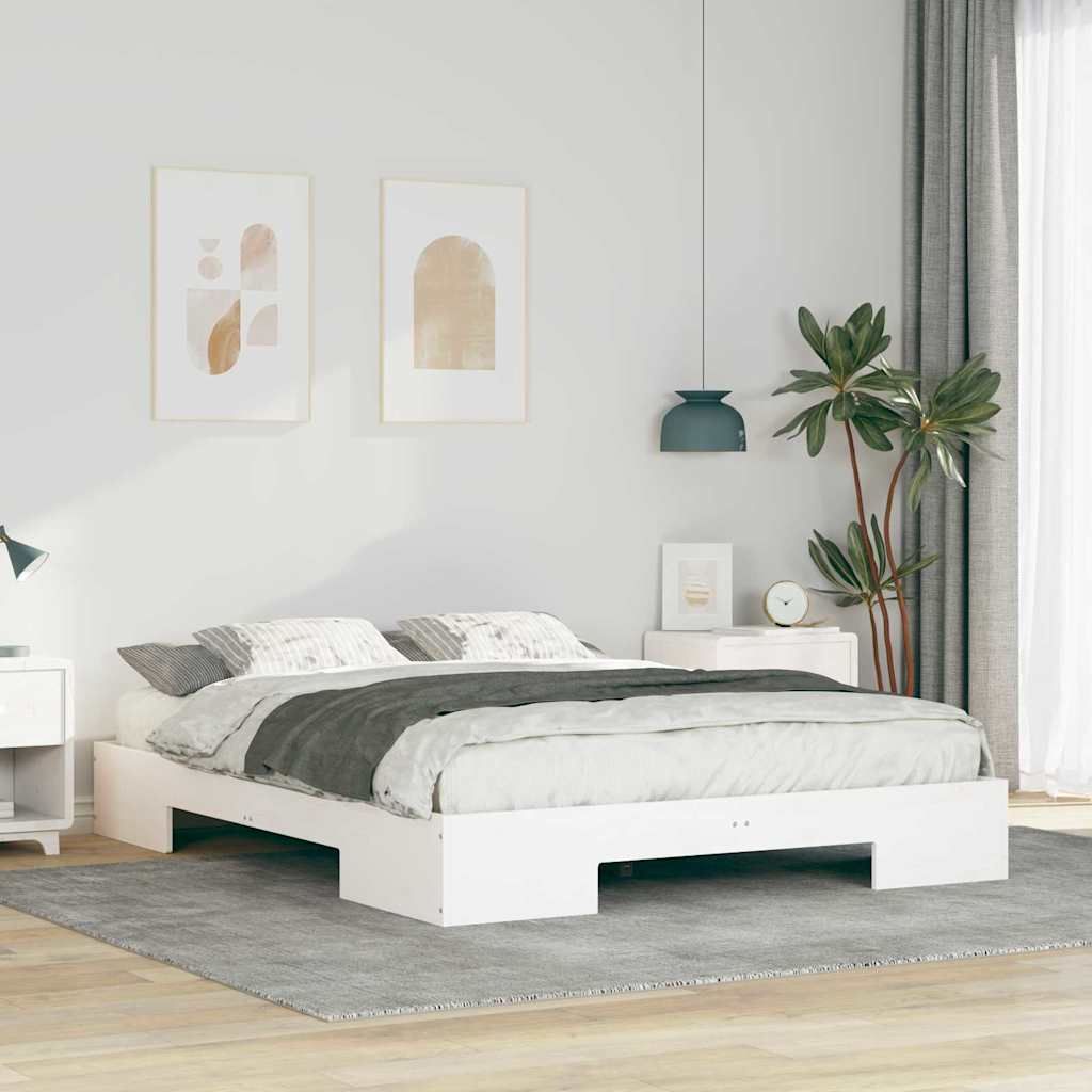 Bedframe Wit 150 x 200 cm is nu te koop bij PeponiXL, paradijselijk wonen!