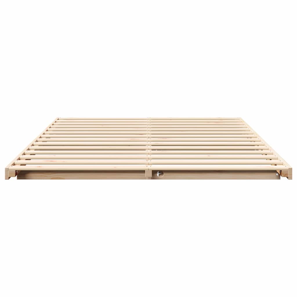 Bedframe Bruin 150 x 200 cm Massief grenenhout is nu te koop bij PeponiXL, paradijselijk wonen!