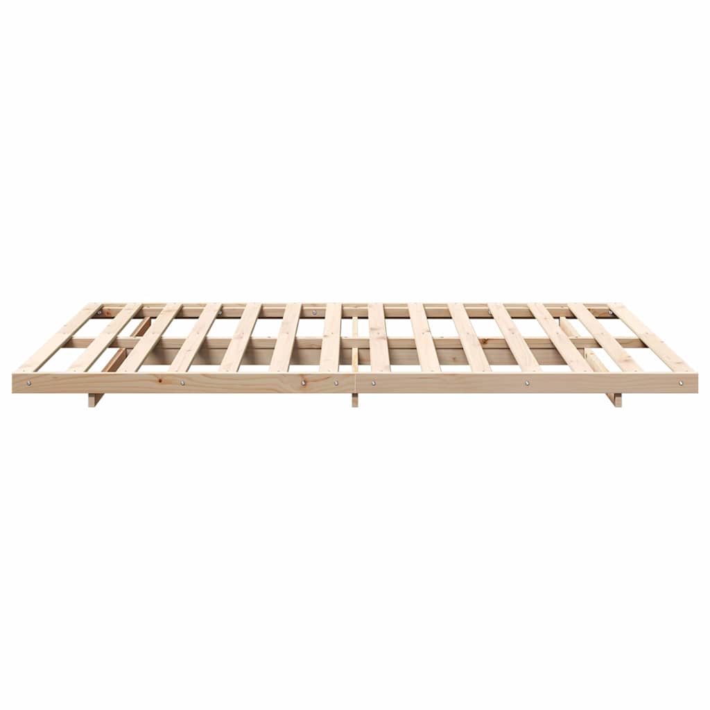 Bedframe Bruin 150 x 200 cm Massief grenenhout is nu te koop bij PeponiXL, paradijselijk wonen!